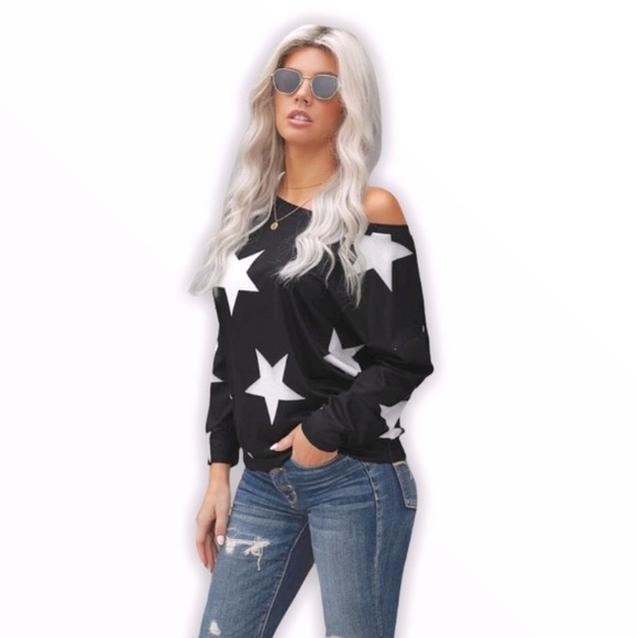 #4051 Asymmetrical Star Gaze Sweatshirt - Picture 10 of 17